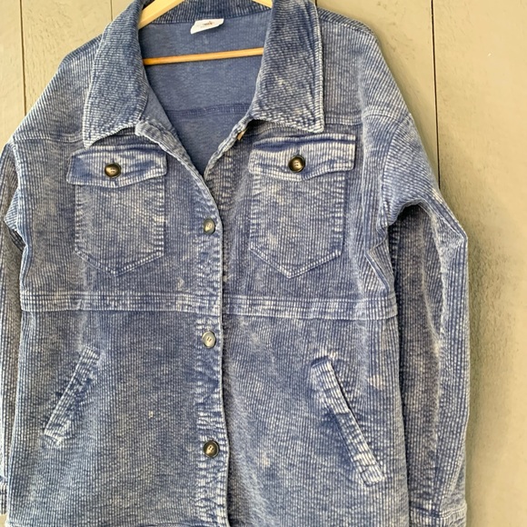 Like Love Navy Blue Corduroy Shacket Jacket - Picture 6 of 10